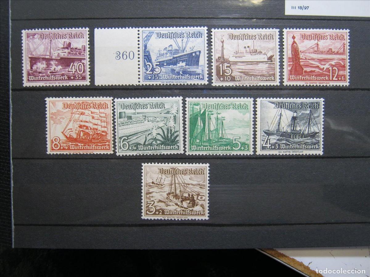 Timbres: ALEMANIA IMPERIO BARCOS 1937 SERIE YVERT 594/602 LH/MH/MNH** LUJO.