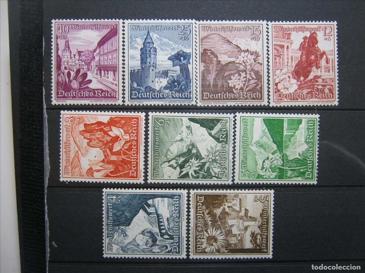 Timbres: ALEMANIA IMPERIO 1938 SERIE YVERT 616/624 MNH** SIN CHARNELA LUJO.