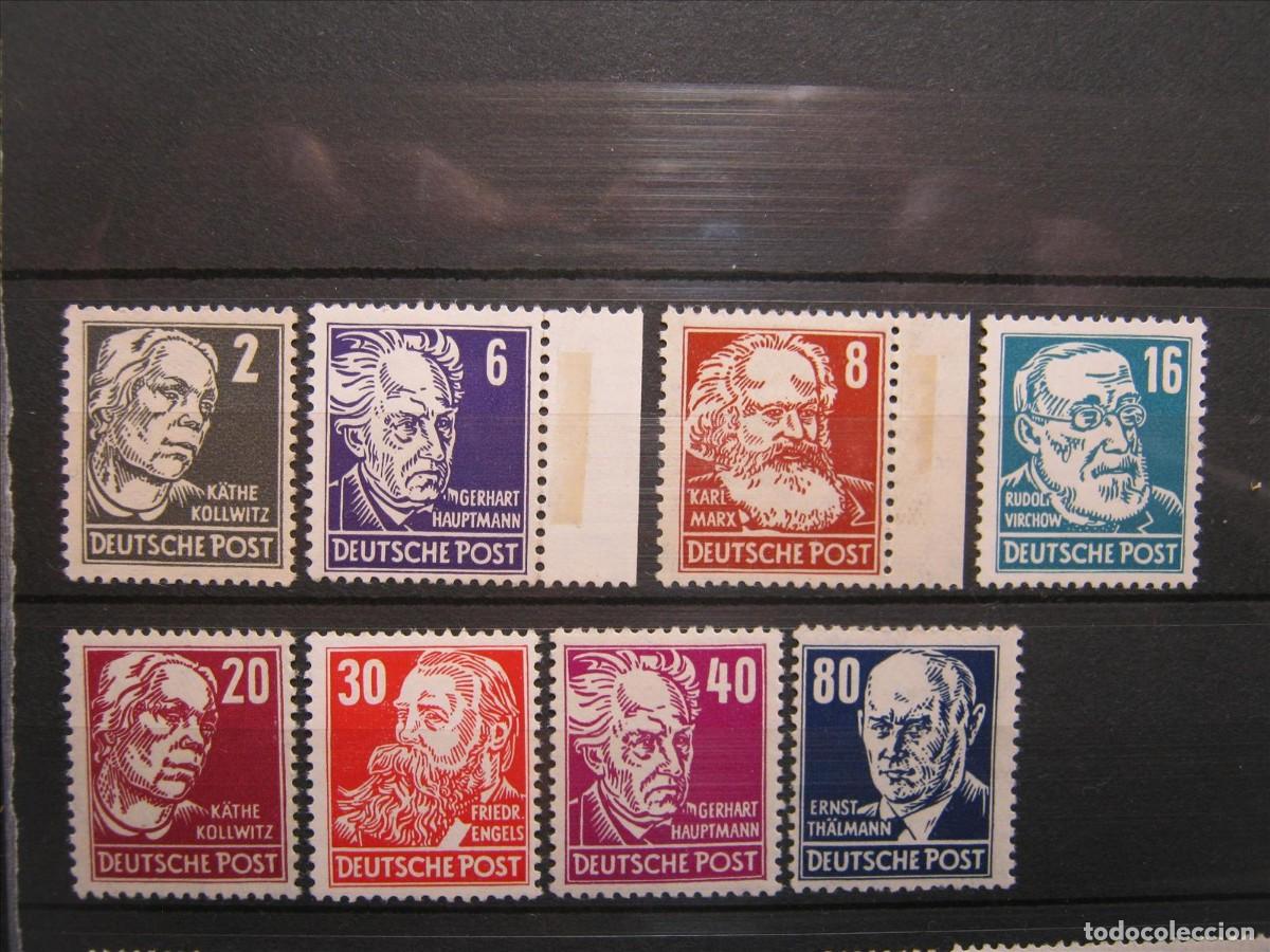 Timbres: DDR ALEMANIA ORIENTAL 1953 VALORES ENTRE YVERT 91 Y 104 MNH** SIN CHARNELA LUJO. CV+70&euro;.