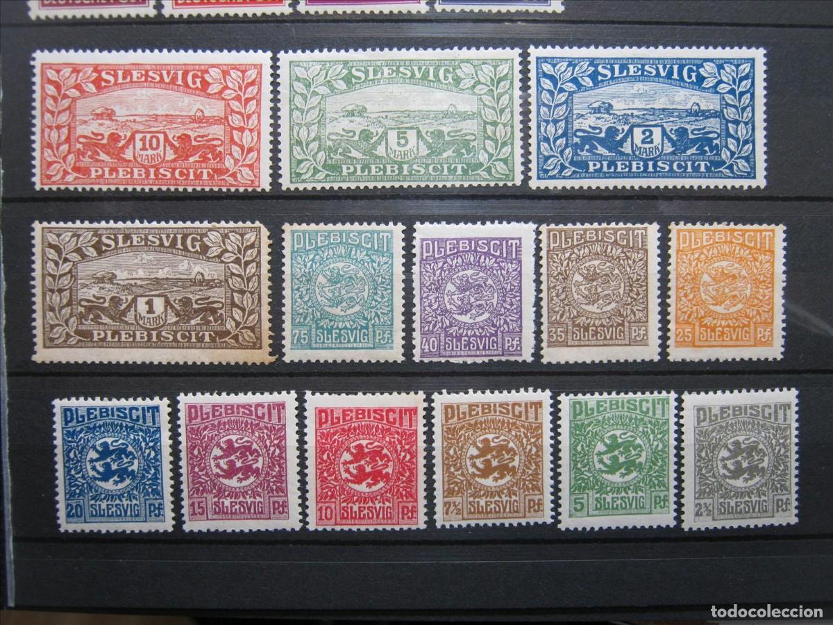 Sellos: ALEMANIA IMPERIO SLESVIG 1920 SERIE YVERT 25/38 MNH** Y MH* LUJO.