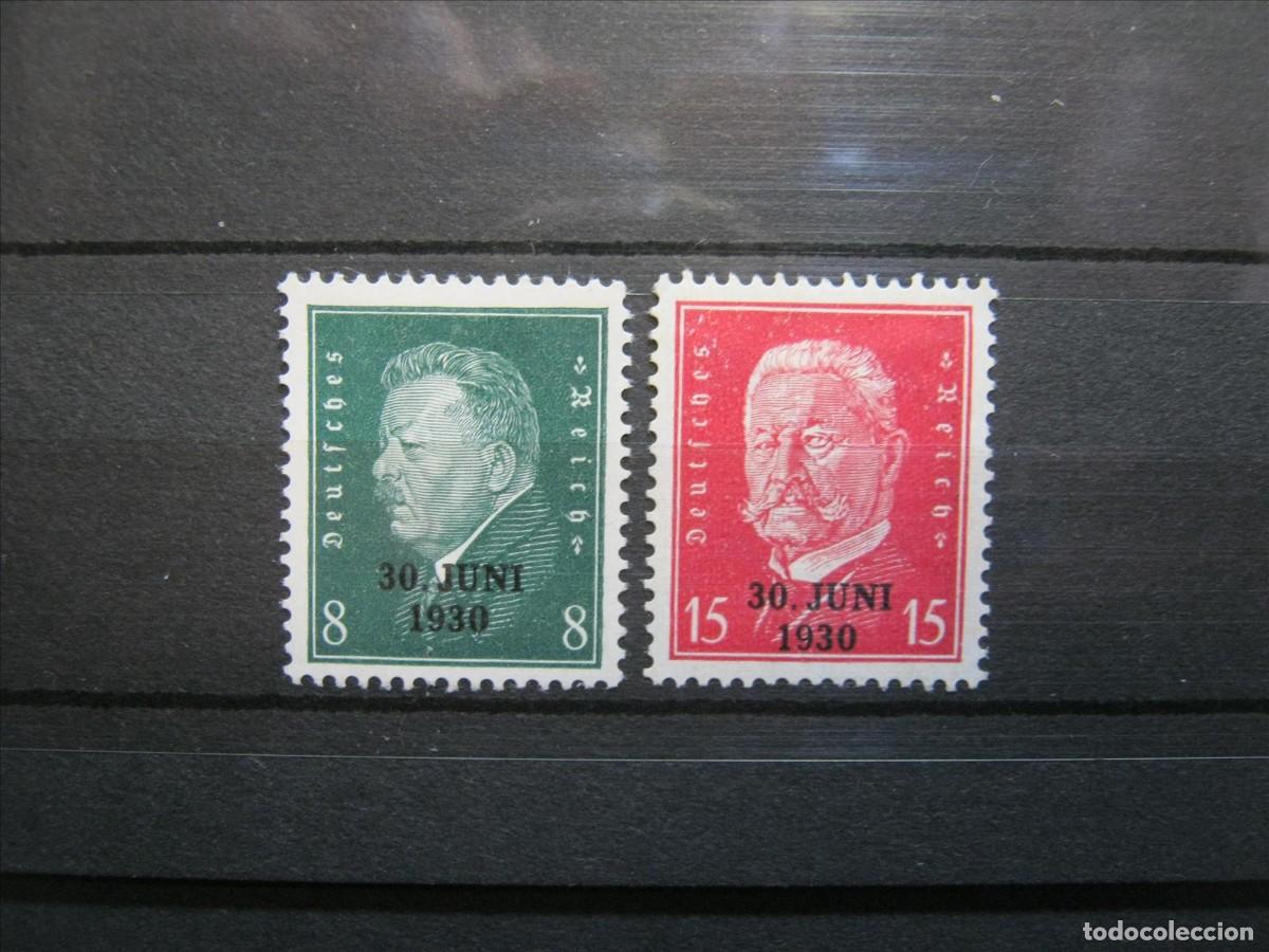 Briefmarken: ALEMANIA IMPERIO REICH 1930 SERIE YVERT 426A/426B MH* LUJO.
