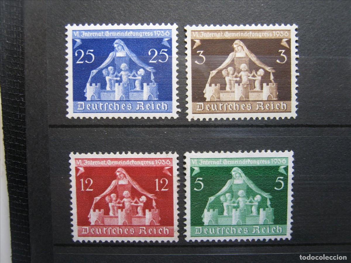 Stamps: ALEMANIA IMPERIO REICH 1936 SERIE YVERT 573/576 MH* LUJO.