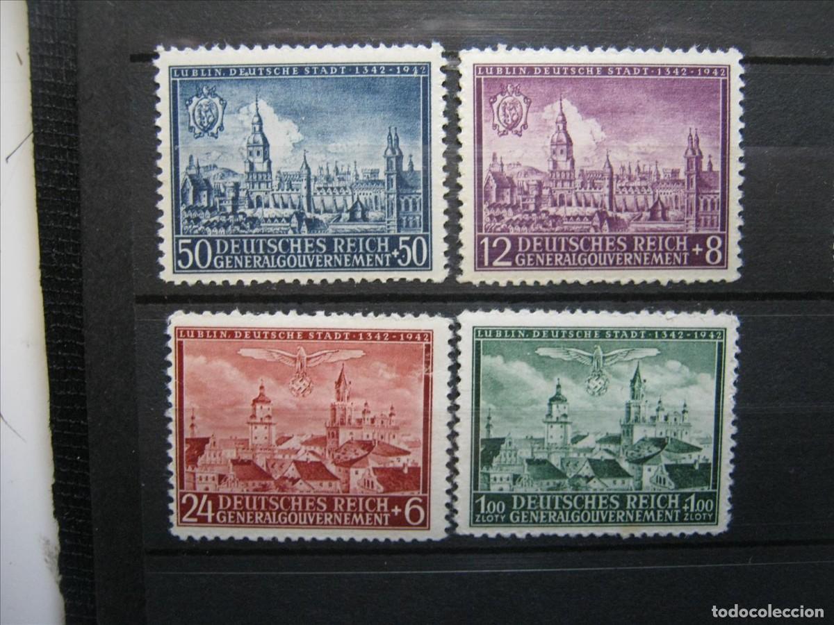 Francobolli: ALEMANIA OCUPACI&Oacute;N POLONIA 1942 SERIE YVERT 103/106 MNH** SIN CHARNELA LUJO.