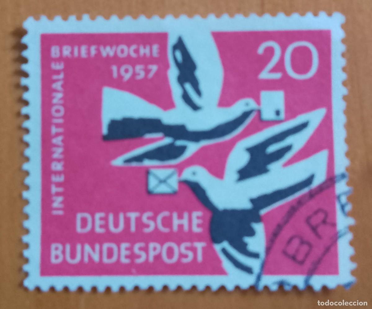 Sellos: ALEMANIA - V/F 20 - A&Ntilde;O 1957 - SEMANA INTERNACIONAL DE LAS CARTAS