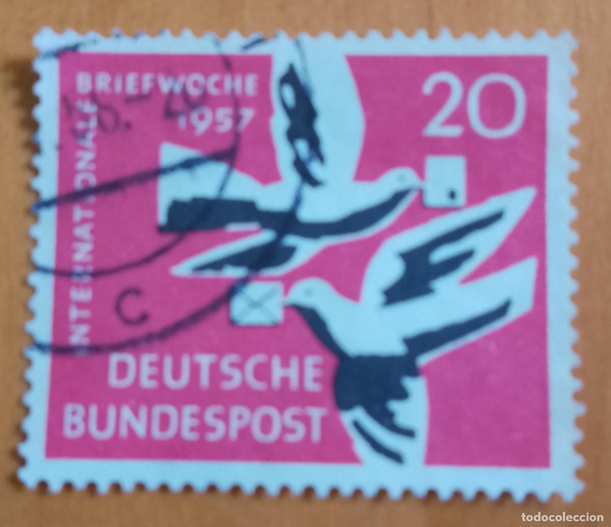 Sellos: ALEMANIA - V/F 20 - A&Ntilde;O 1957 - SEMANA INTERNACIONAL DE LAS CARTAS