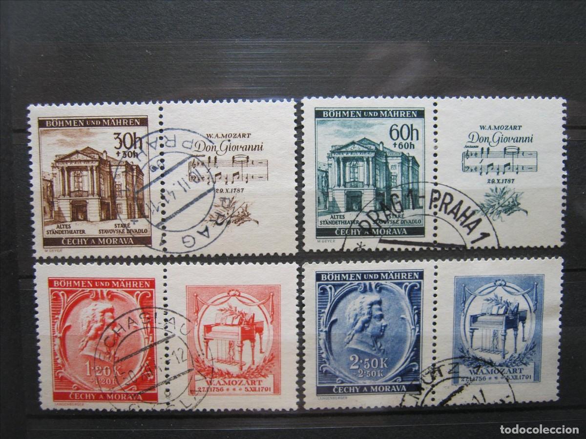 Briefmarken: ALEMANIA OCUPACI&Oacute;N BOHEMIA MORAVIA 1941 SERIE YVERT 69/72 USADOS PERFECTOS.