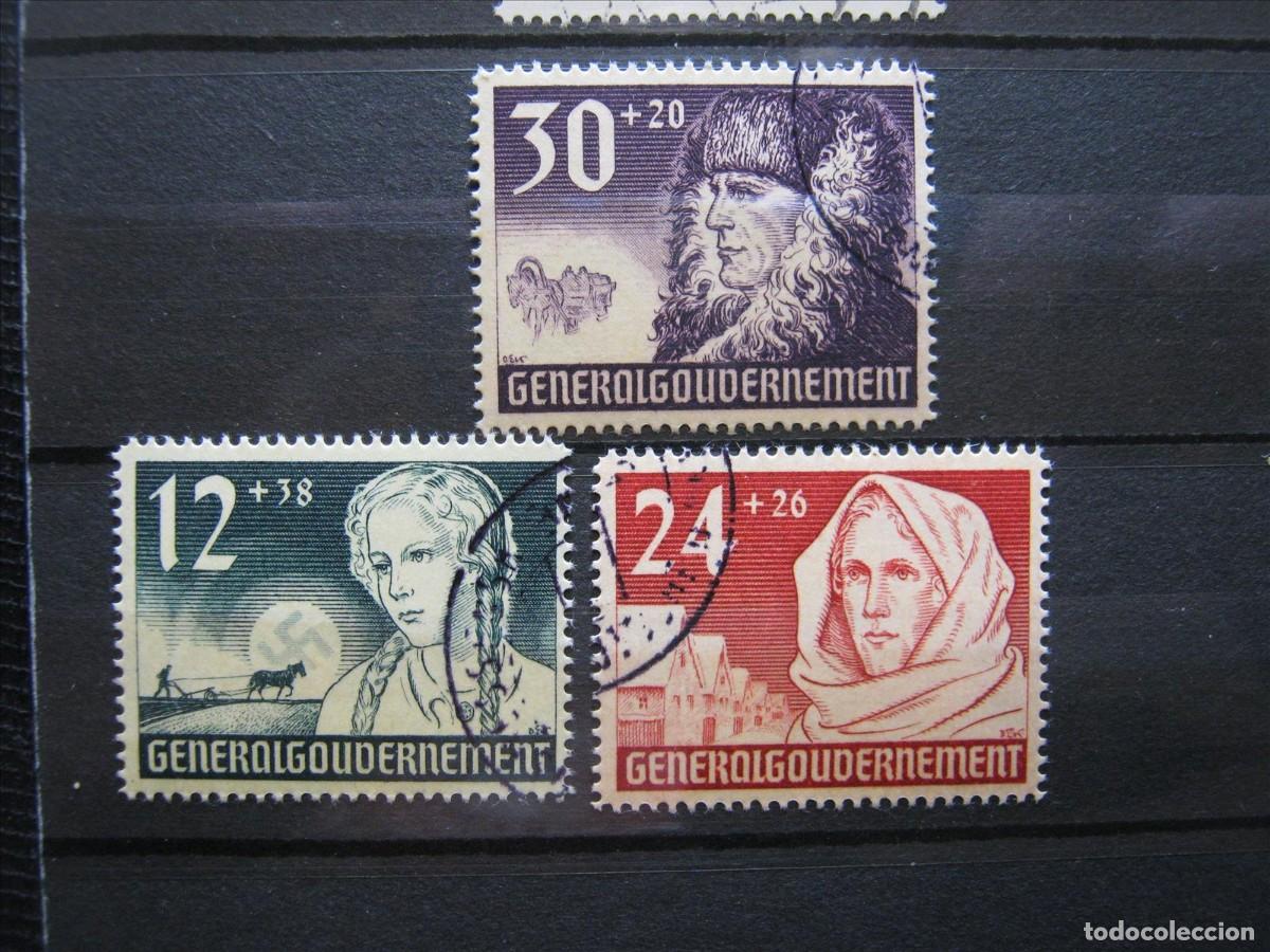 Selos: ALEMANIA OCUPACI&Oacute;N POLONIA 1940 SERIE YVERT 72/74 USADOS PERFECTOS.