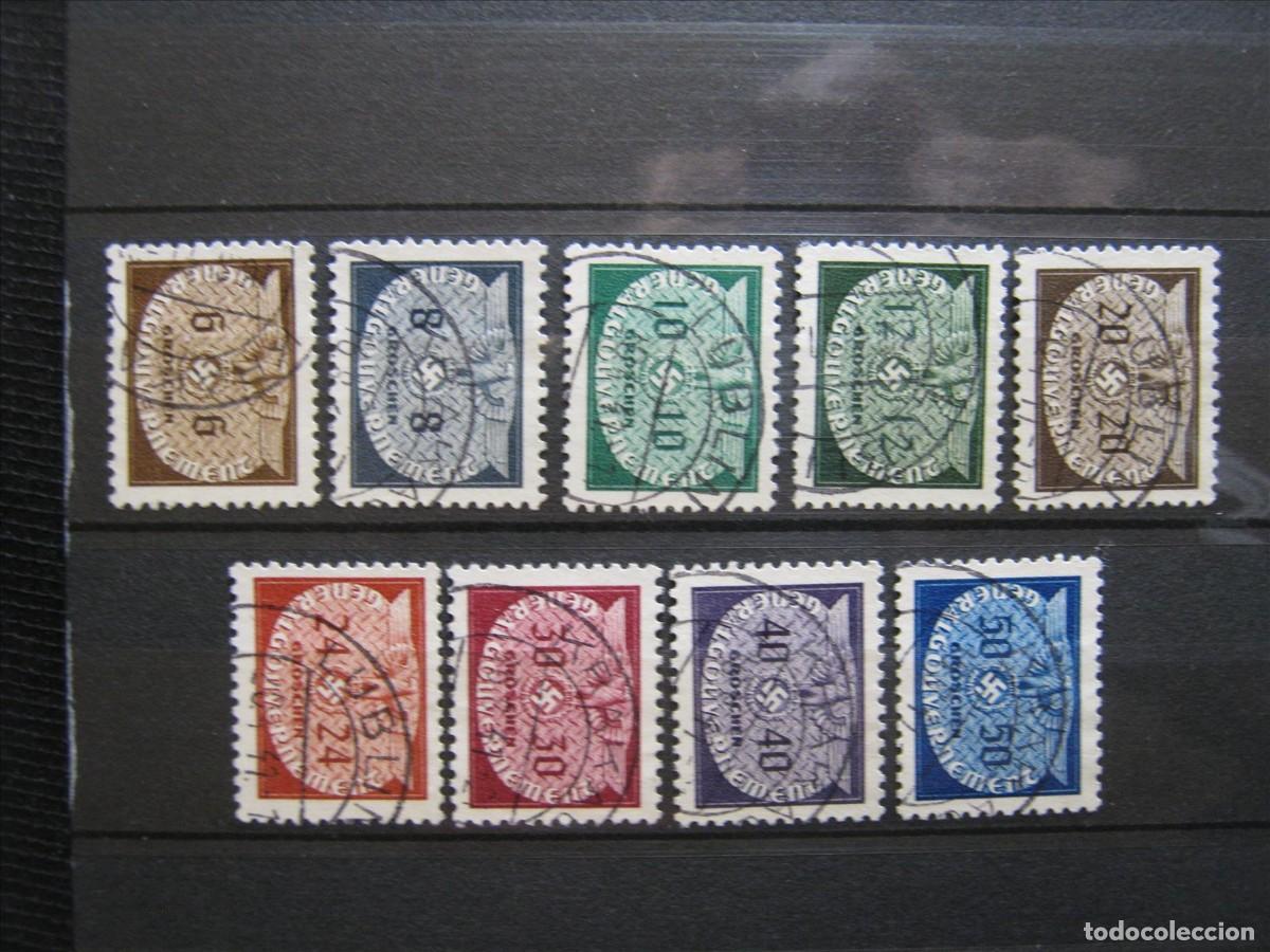 Timbres: ALEMANIA OCUPACI&Oacute;N POLONIA SERVICIO 1940 SERIE YVERT 1/9 USADOS PERFECTOS.
