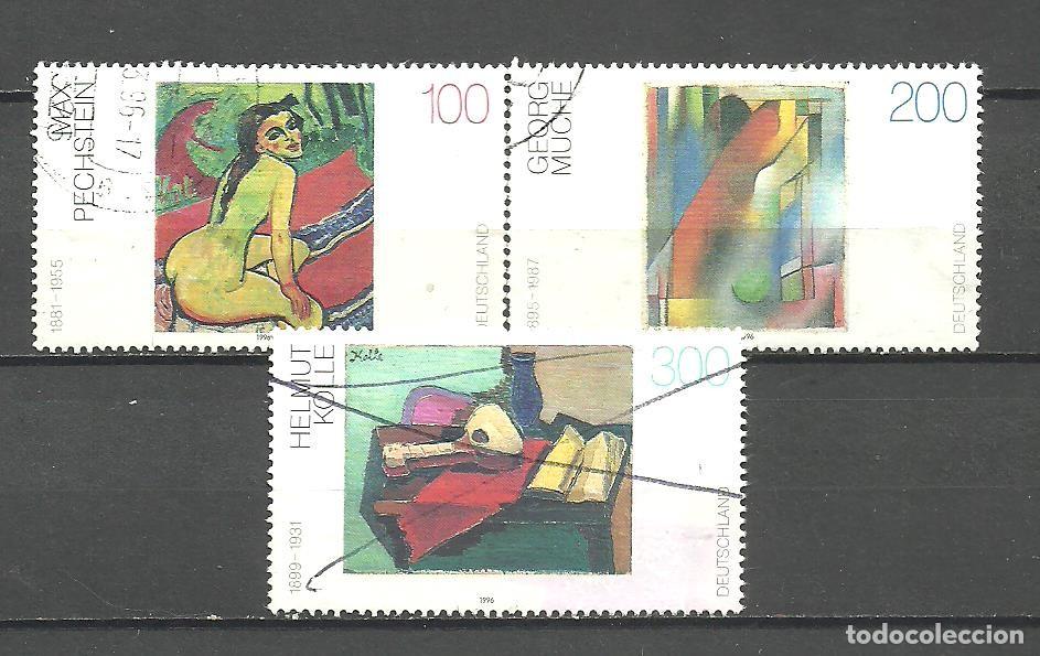 Sellos: ALEMANIA FEDERAL 1996 - MICHEL NRO. 1843-45 - USADO - EL 1845 MATASELLADO A BOLIGRAFO