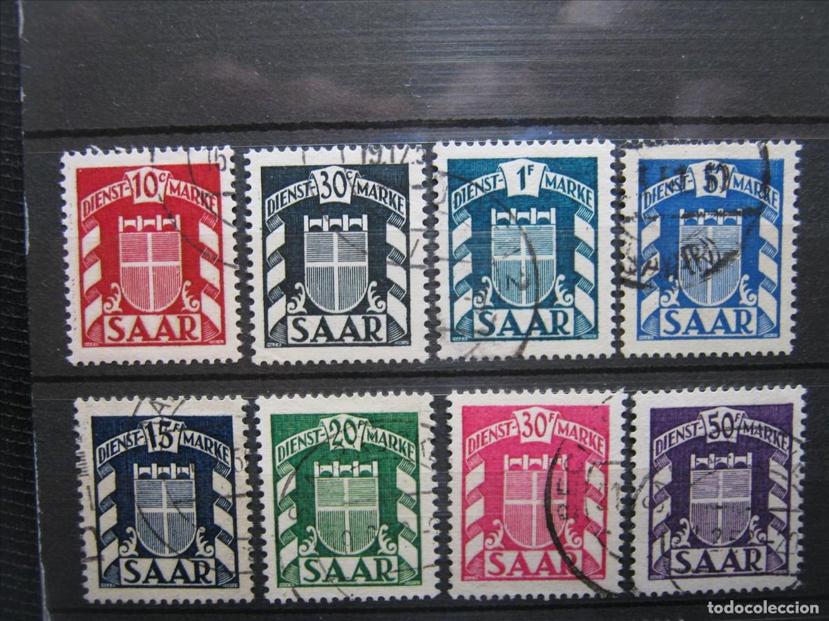 Timbres: ALEMANIA SARRE SAAR 1948 LOTE SERVICIO USADOS PERFECTOS VALOR +60&euro;.
