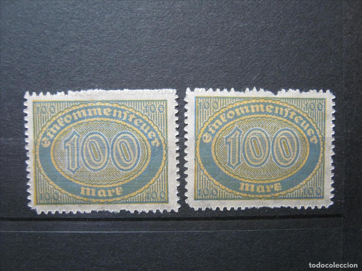 Francobolli: ALEMANIA IMPERIO REICH FISCAL 100 MARCOS MNH** LUJO.