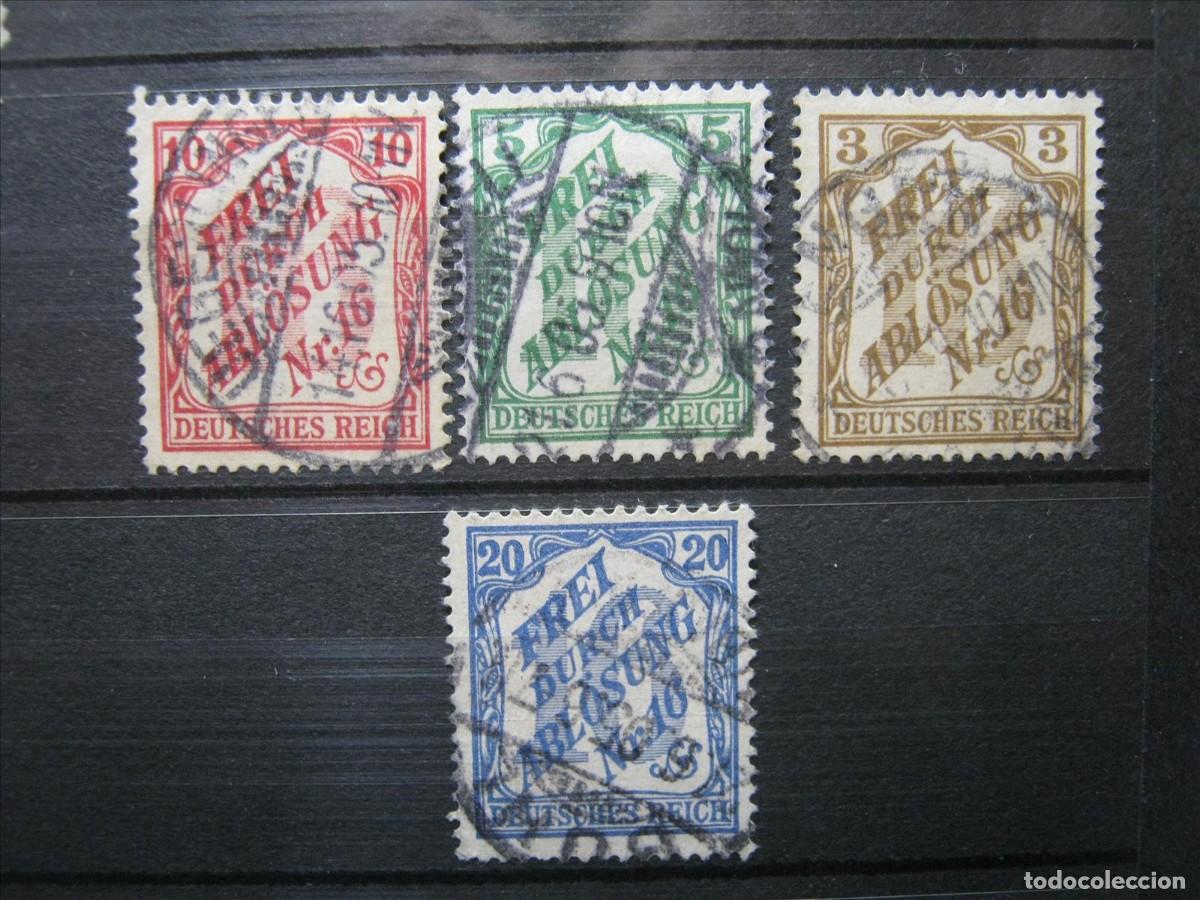 Briefmarken: ALEMANIA IMPERIO BADEN SERVICIO 1905 YVERT 2/5 USADOS PERFECTOS.