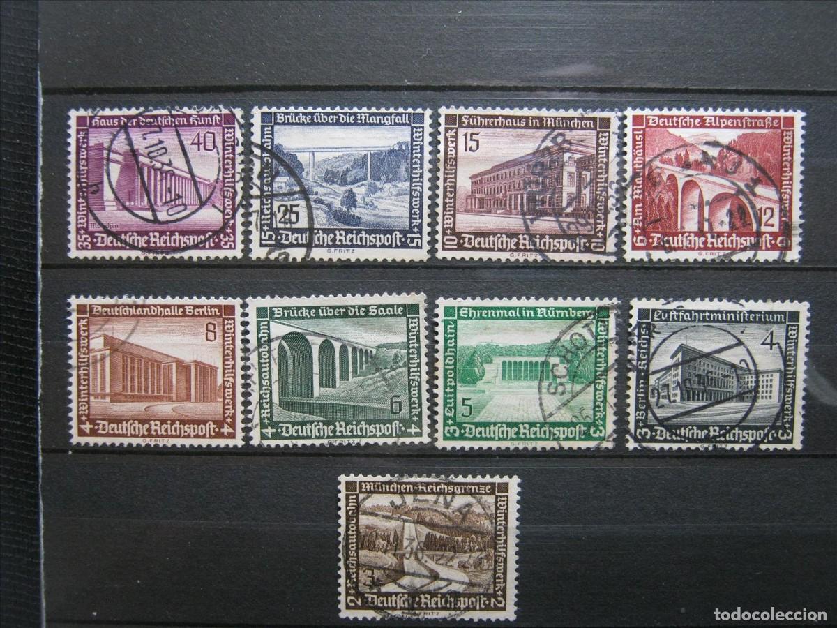 Selos: ALEMANIA IMPERIO REICH 1936 SERIE YVERT 582/590 USADOS PERFECTOS.