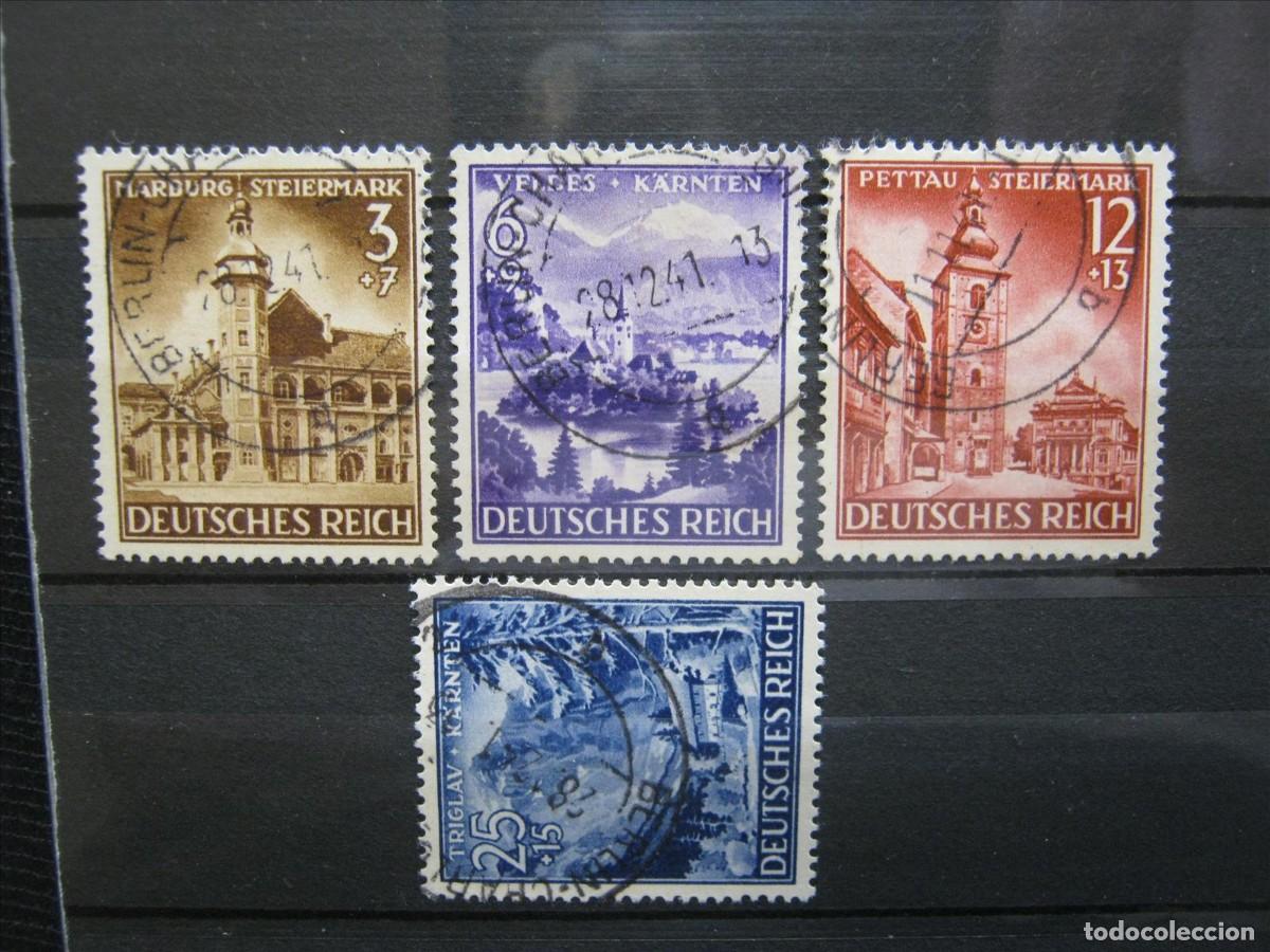 Selos: ALEMANIA IMPERIO REICH 1941 SERIE YVERT 730/733 USADOS PERFECTOS.