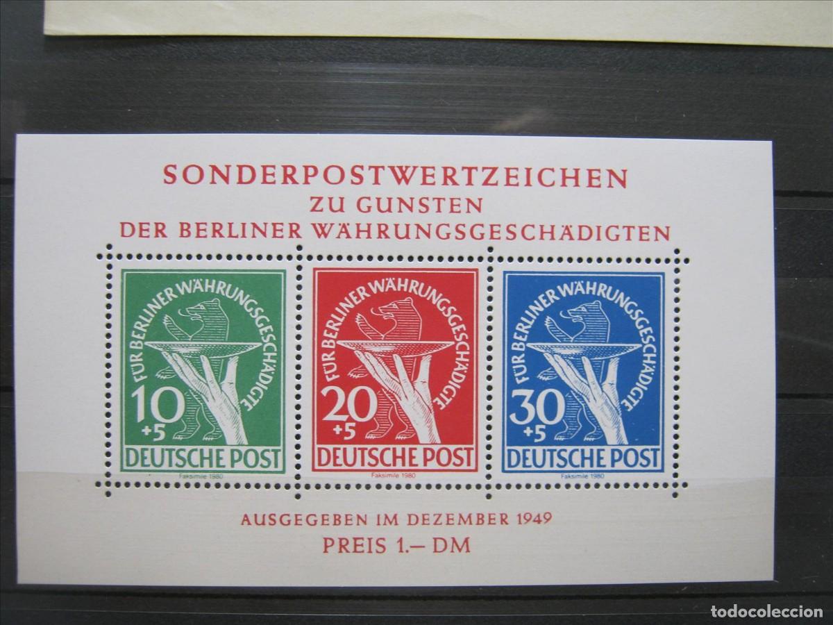 Stamps: BERL&Iacute;N 1949 HOJA BLOQUE YVERT HB 1 FACS&Iacute;MIL REPRODUCCI&Oacute;N.