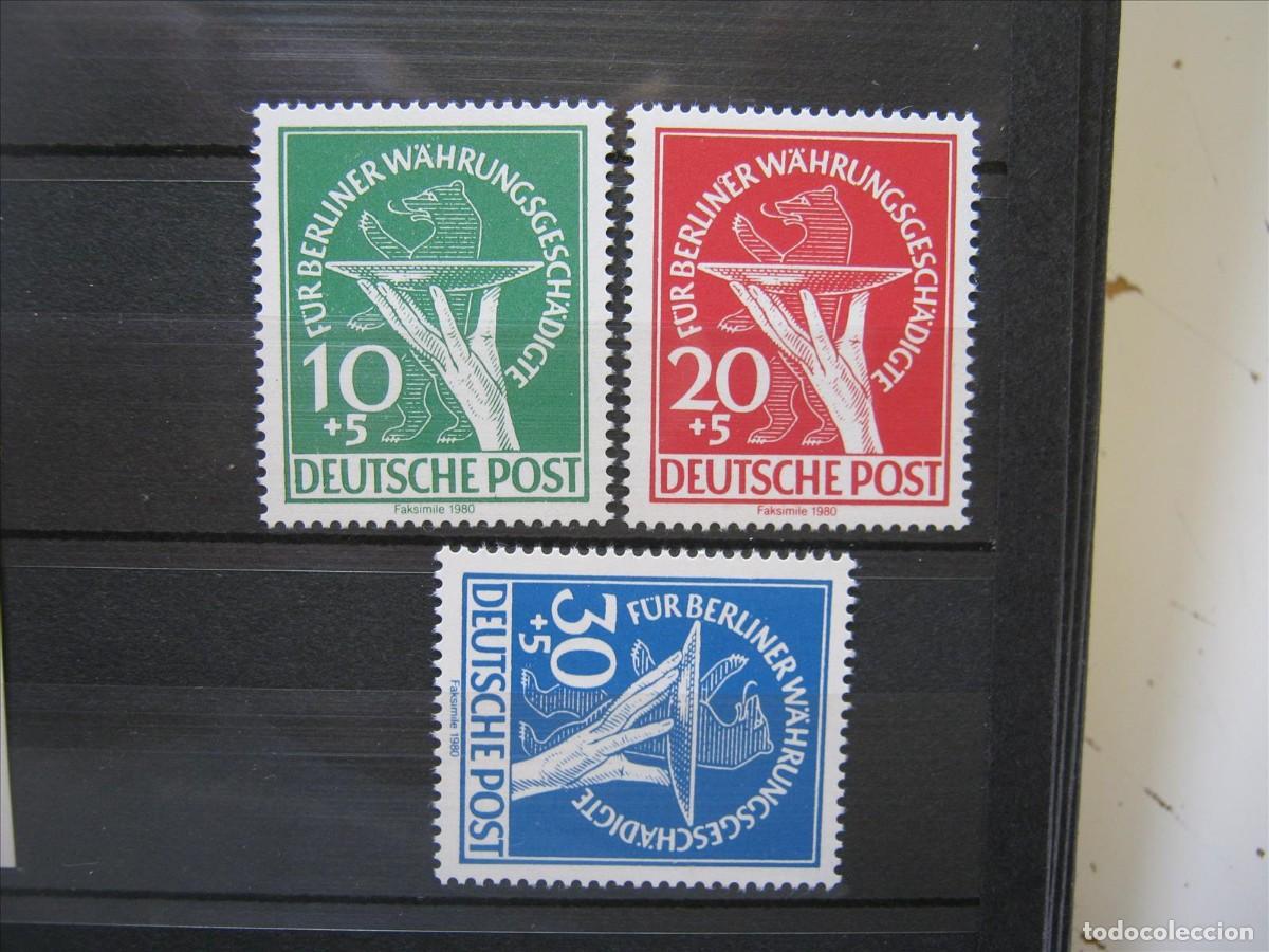 Stamps: BERL&Iacute;N 1949 SELLOS DE LA HOJA BLOQUE YVERT HB 1 FACS&Iacute;MIL REPRODUCCI&Oacute;N.