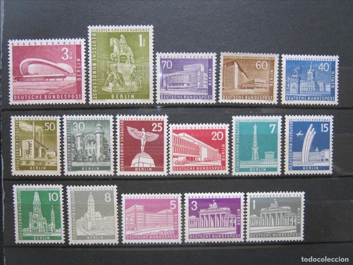Francobolli: BERL&Iacute;N 1956-63 SERIE YVERT 125/135A MNH** SIN CHARNELA LUJO.
