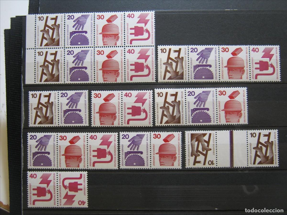 Selos: BERL&Iacute;N HOJAS DE CARNET 16 + COMBINACIONES CARNET MNH** LUJO.