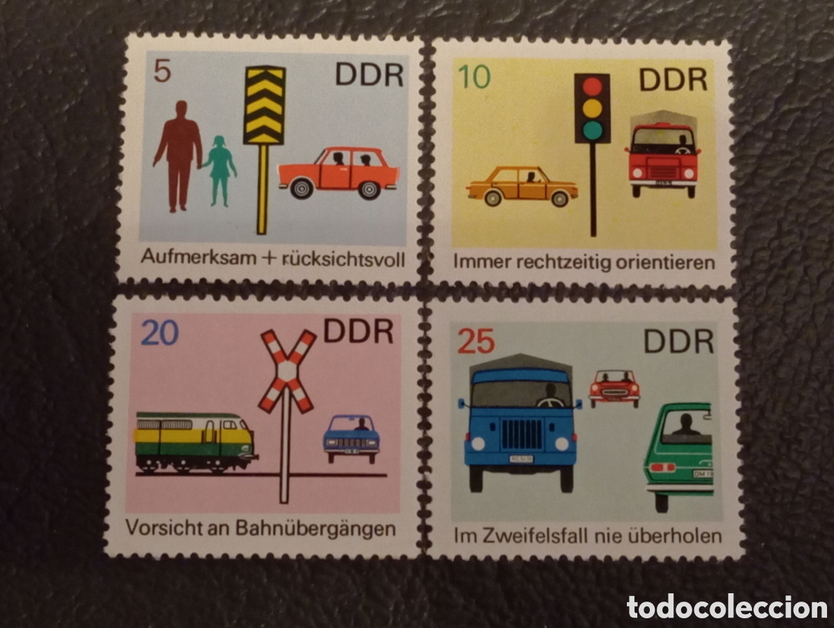 Sellos: Alemania Oriental DDR 1969 - Sellos Seguridad Tr&aacute;fico MNH Mi. 1444/47