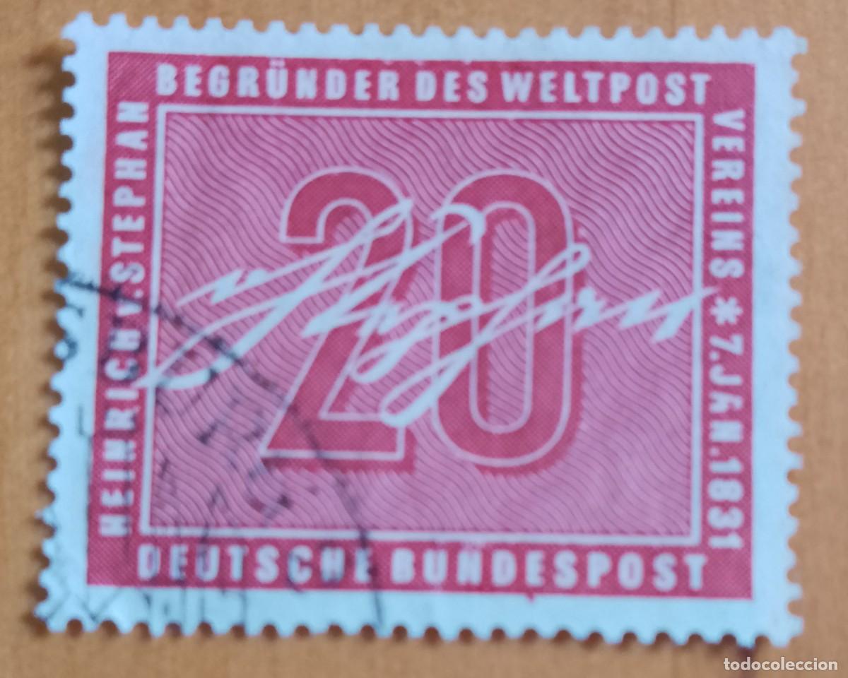 Sellos: ALEMANIA - V/F 20 - 7.JAN.1831 HENRICH V. STEPHAN, FUNDADOR DE LA ASOCIACI&Oacute;N MUNDIAL DE CORREOS