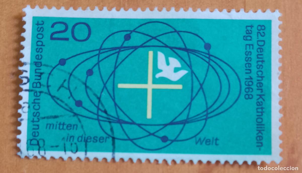 Sellos: ALEMANIA - V/F 20 - A&Ntilde;O 1968, D&Iacute;A DE LOS CAT&Oacute;LICOS, ESSEN - YV 433