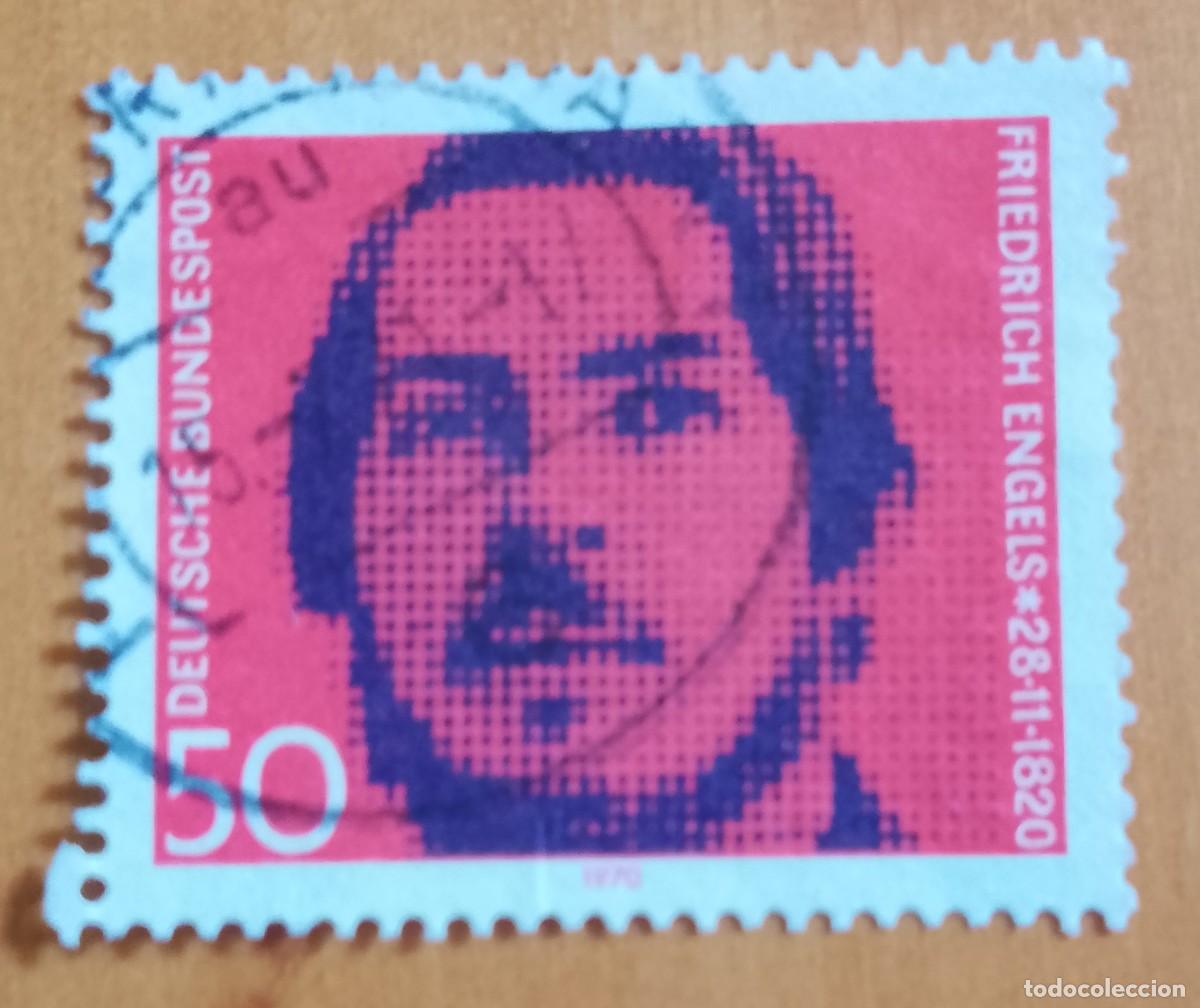 Sellos: ALEMANIA - V/F 50 - A&Ntilde;O 1970 - 150 ANIVERSARIO DEL NACIMIENTO DE: FRIEDRICH ENGELS 28.11.1820