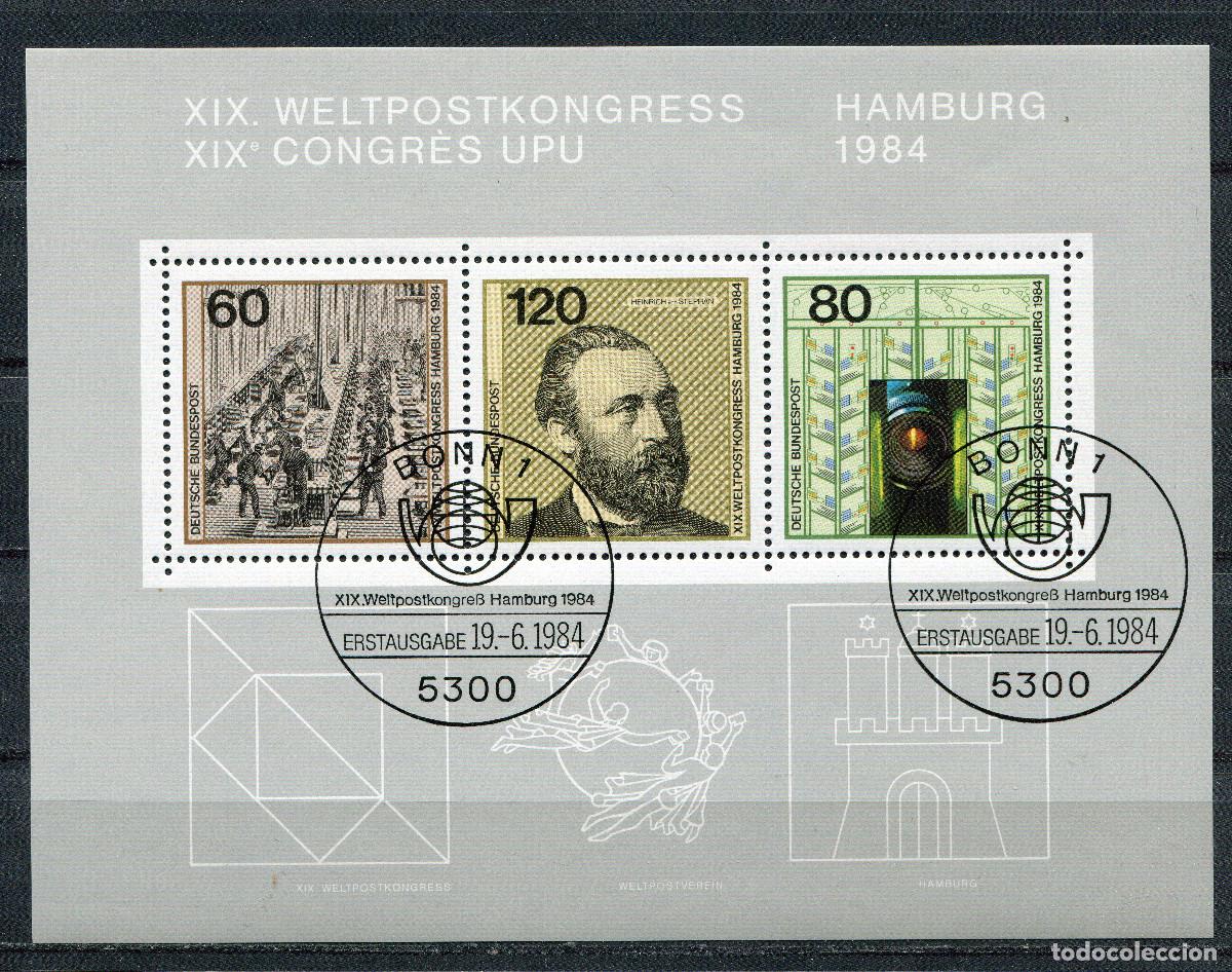 Sellos: ALEMANIA FEDERAL 1984 STAMP MICHEL DE BL 19