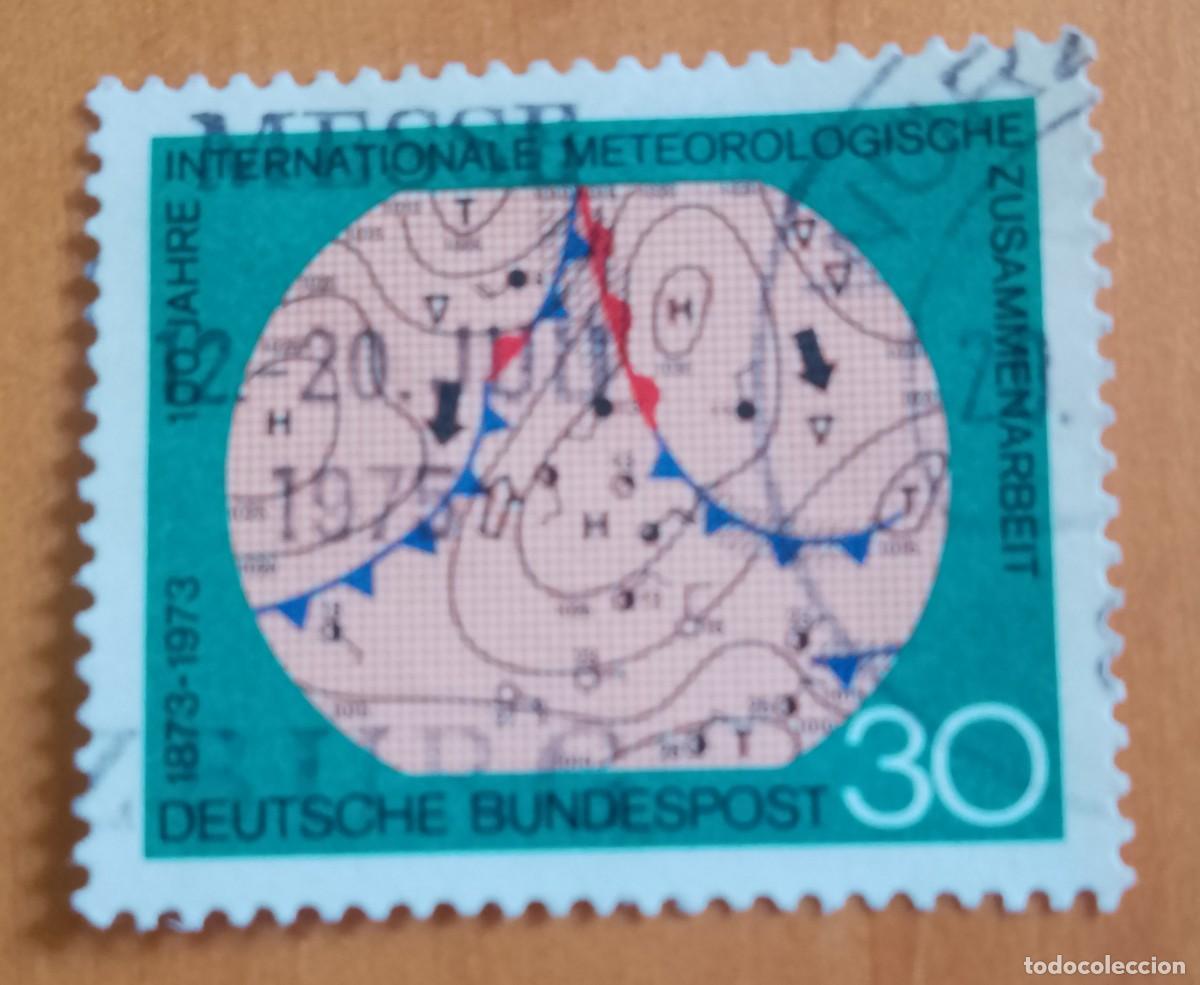 Sellos: ALEMANIA - V/F 30 - 100 A&Ntilde;OS DE COOPERACI&Oacute;N METEOROL&Oacute;GICA INTERNACIONAL 1873.1973