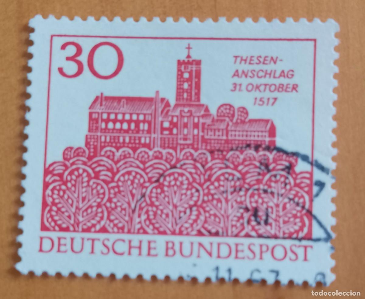 Sellos: ALEMANIA - V/F 30 - A&Ntilde;O 1967 - TESIS-MATASELLOS DEL 31 OCTUBRE DE 1517 - MONUMENTOS