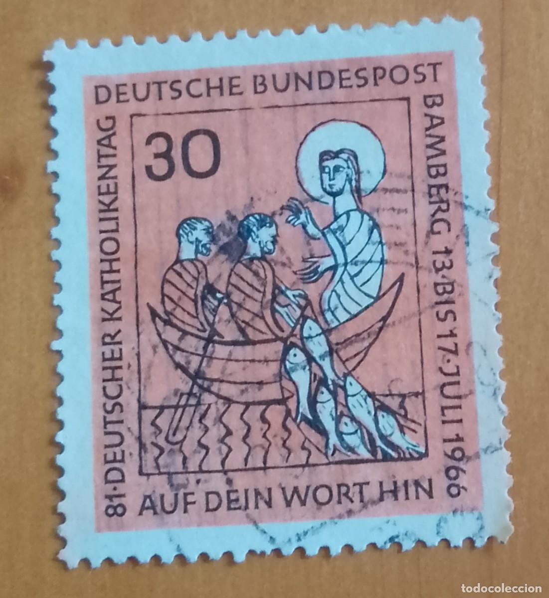 Sellos: ALEMANIA - V/F 30 - A&Ntilde;O 1969 - JORNADA CAT&Oacute;LICA EN BAMBERG 23-BIS 17.JULI 1966