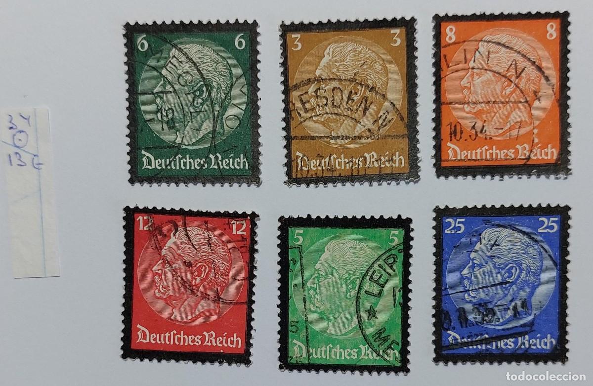 Sellos: ALEMANIA, Tercer Reich, 1934 presidente Paul von Hindenburg (*) USED