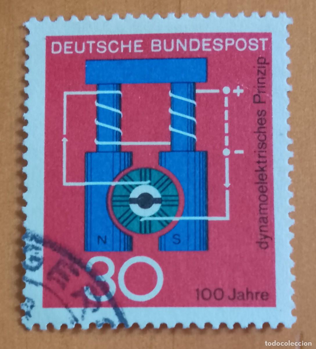 Sellos: ALEMANIA - V/F 30 - A&Ntilde;O 1966 - 100 A&Ntilde;OS DEL PRINCIPIO DE TRANSMISI&Oacute;N TRIF&Aacute;SICA Y DIN&Aacute;NICO EL&Eacute;CTRICO