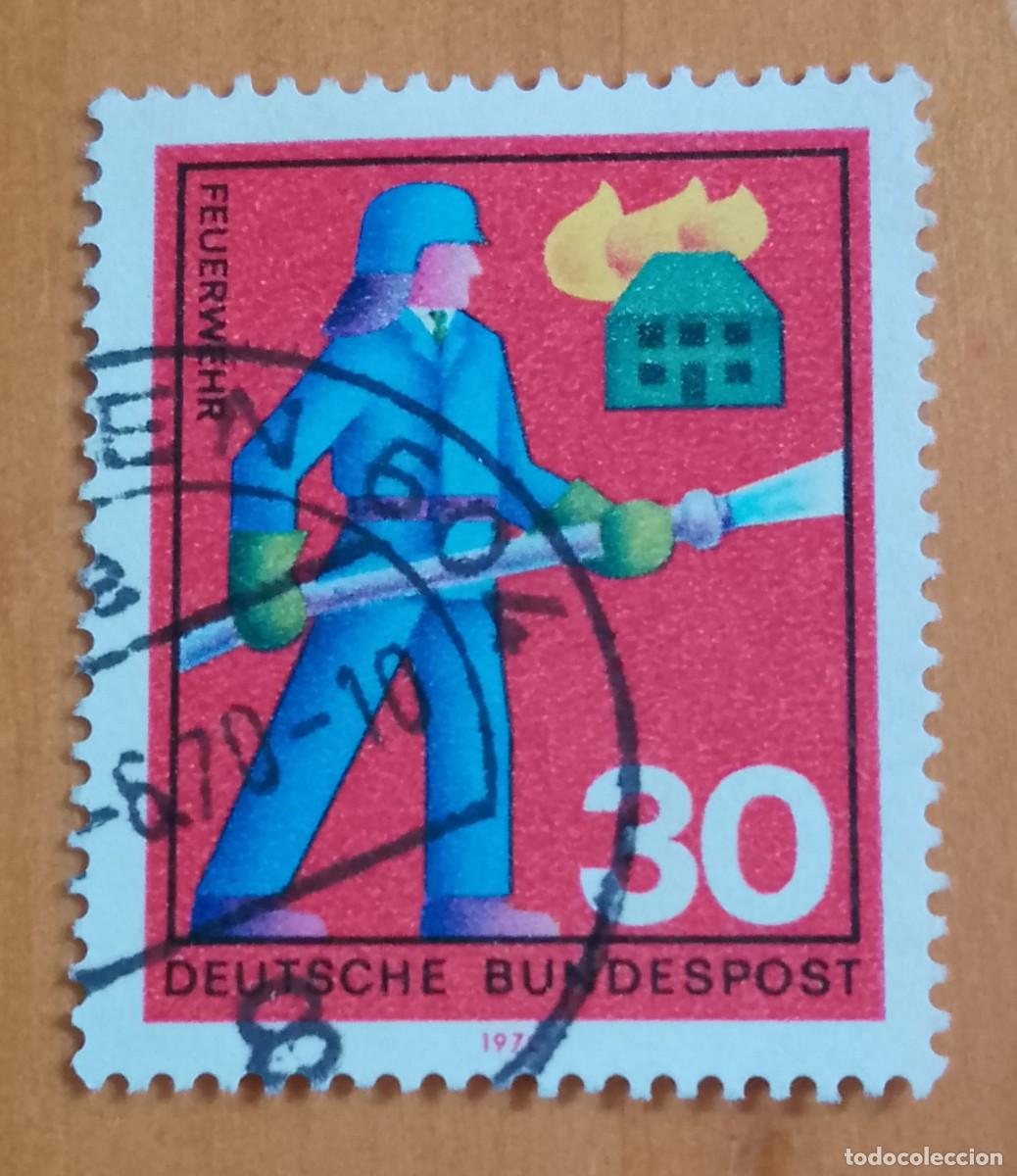 Sellos: ALEMANIA - V/F 30 - A&Ntilde;O 1970 - AYUDA A LOS BOMBEROS