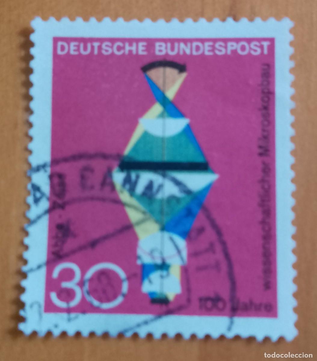 Sellos: ALEMANIA - V/F 30 - A&Ntilde;O 1968, CIENCIA Y T&Eacute;CNICA, 100 A&Ntilde;OS CONSTRUCCI&Oacute;N DE MICROSCOPIOS CIENTIFICOS