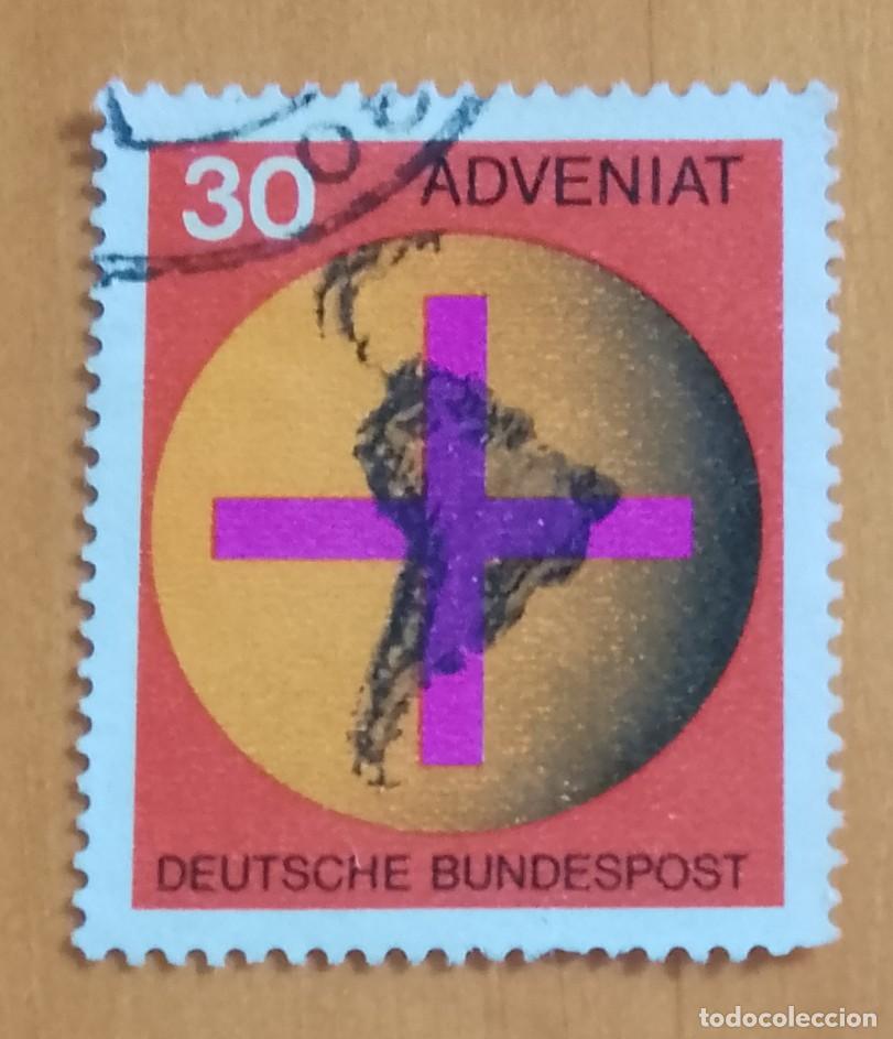 Sellos: ALEMANIA - V/F 30 - ADVENIAT, CRUZ - YV 410