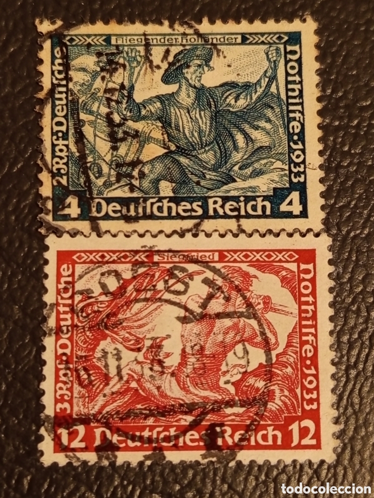 Sellos: Alemania 1933 Nothilfe Richard Wagner Michel 500 y 504 Usados
