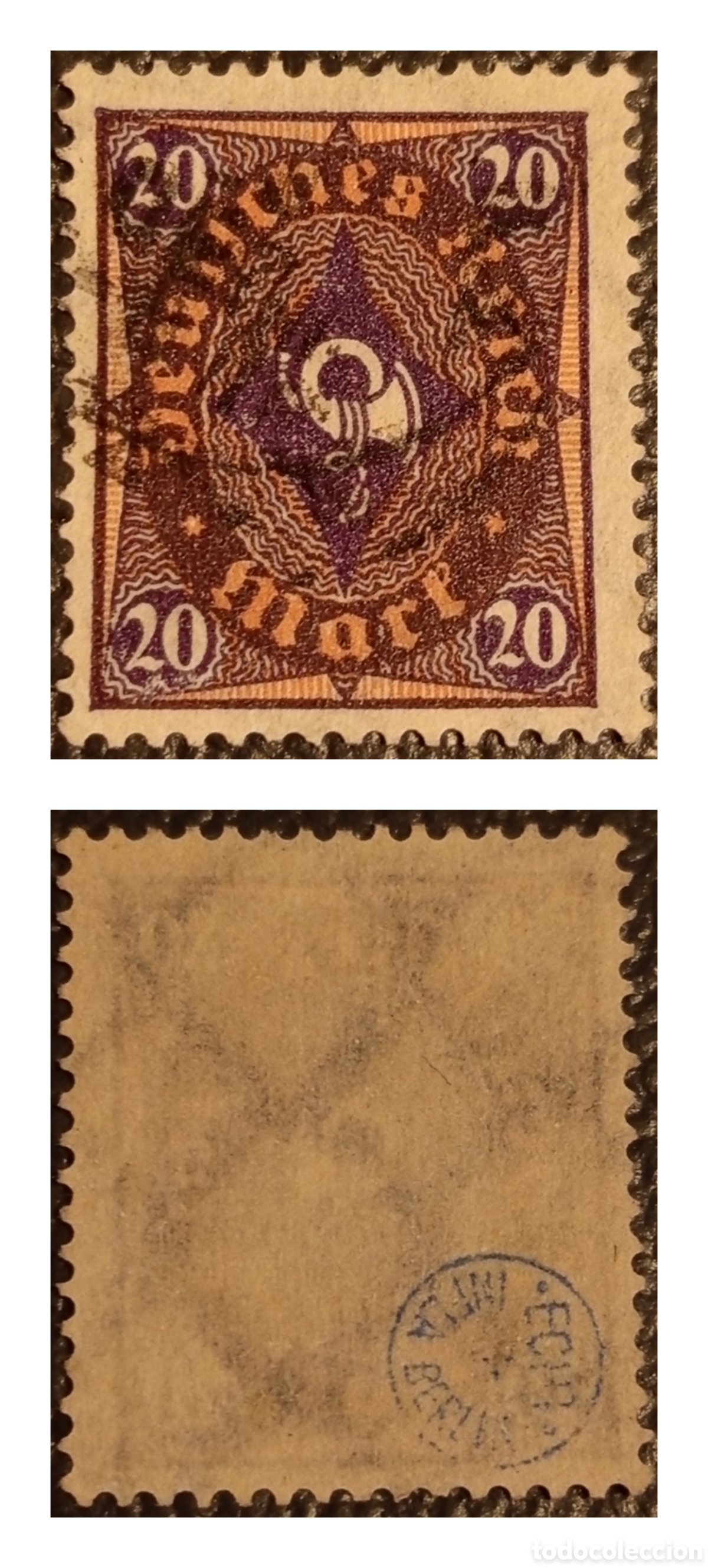 Sellos: Alemania 1922 Corneta 20M Michel 230 Usado Con Garant&iacute;a Infla Berlin