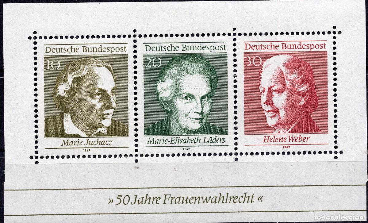 Sellos: ALEMANIA FEDERAL 1969 STAMP MICHEL DE BL 5