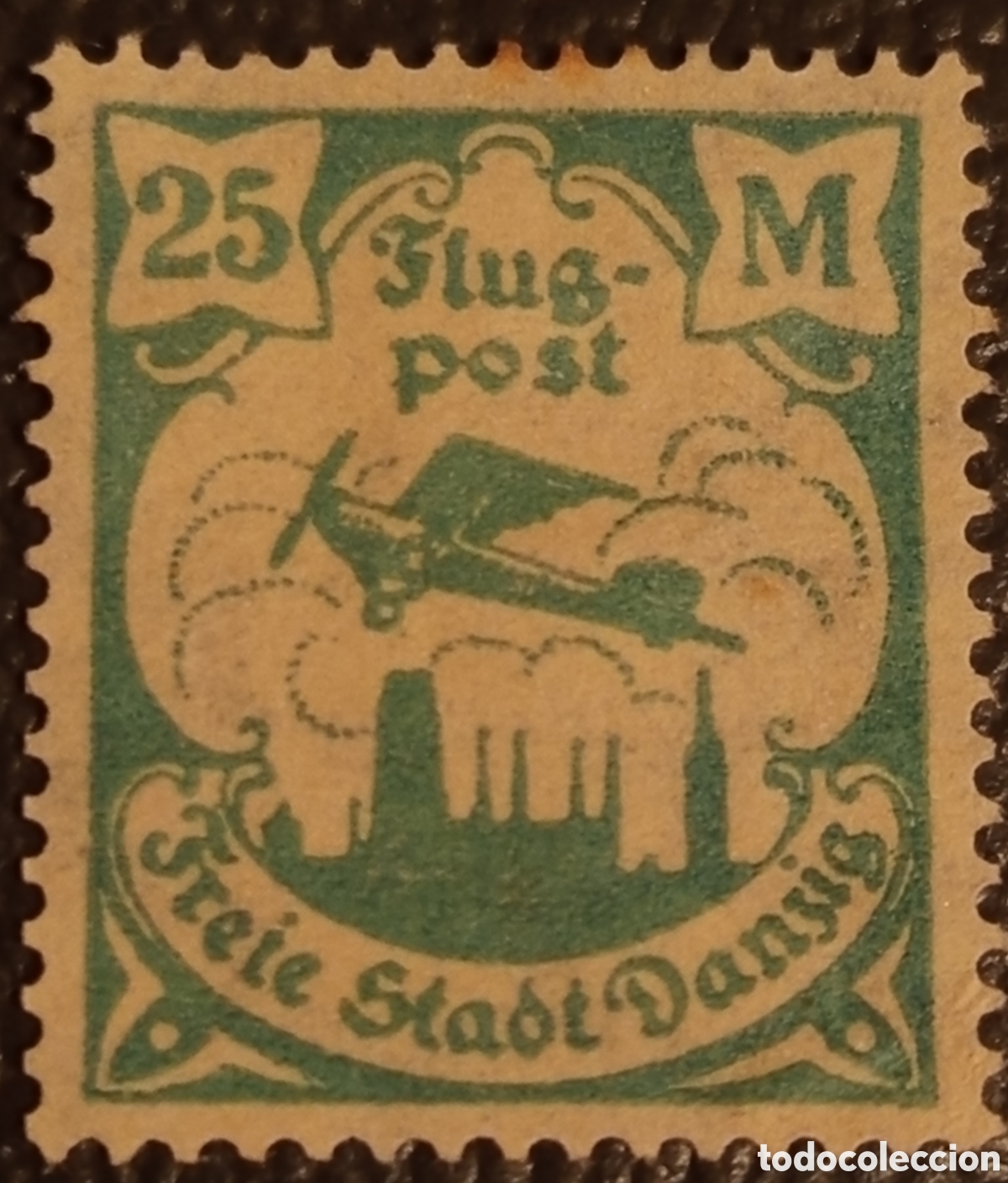Sellos: Sello Danzig 1923 Correo A&eacute;reo 25M MH (Michel 133)