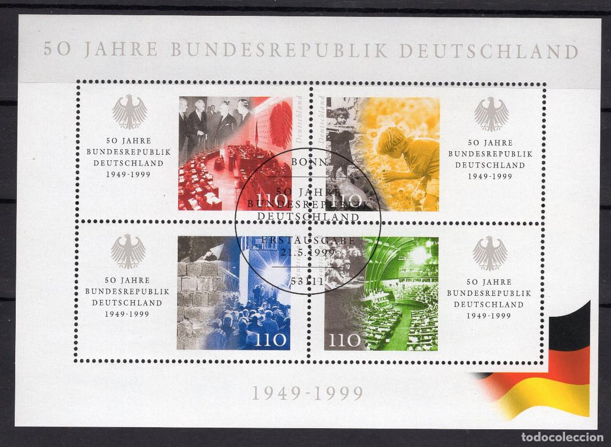 Sellos: ALEMANIA FEDERAL 1999 STAMP MICHEL DE BL49 FDC