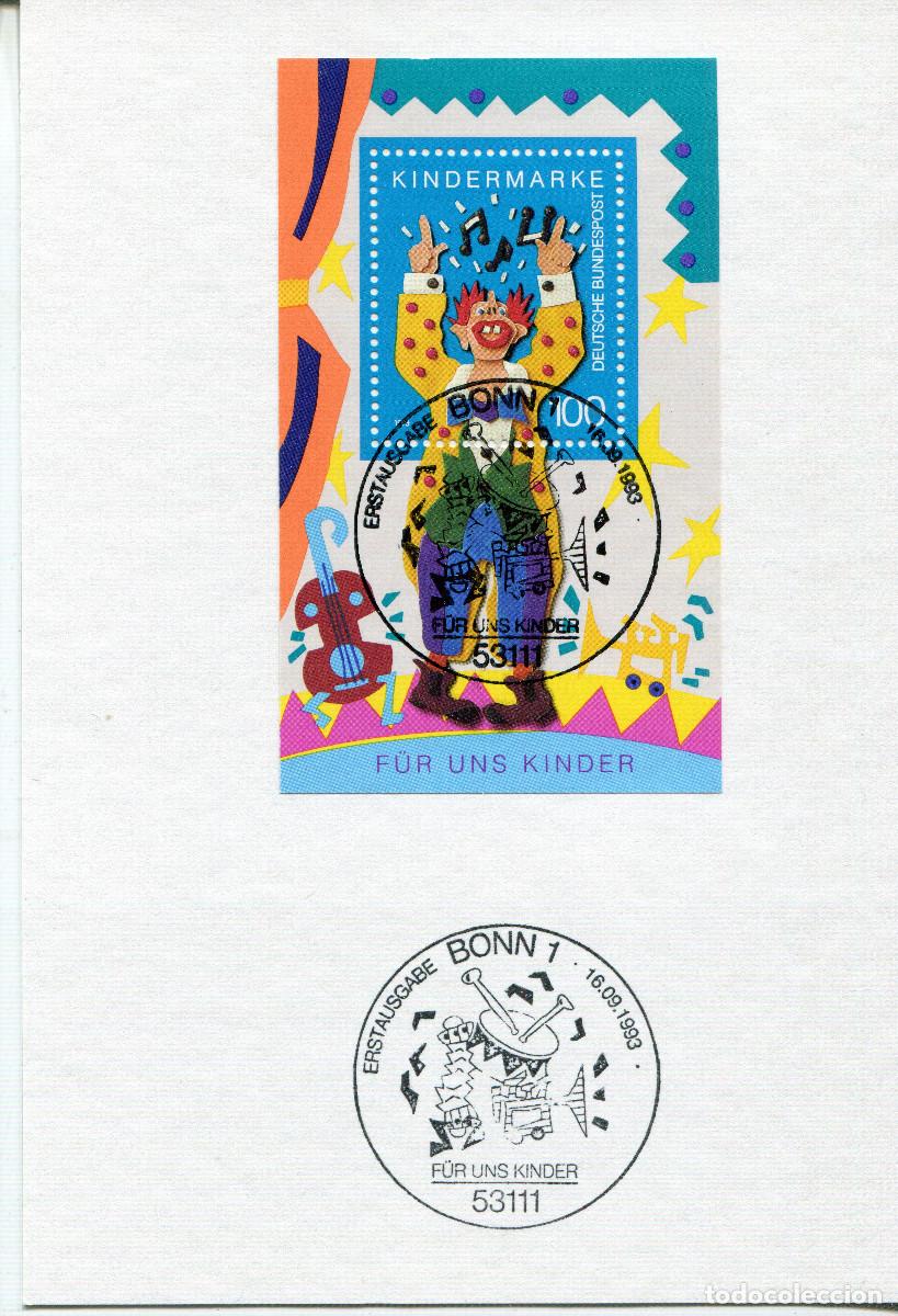 Sellos: ALEMANIA FEDERAL 1993 STAMP MICHEL DE BL27 FDC
