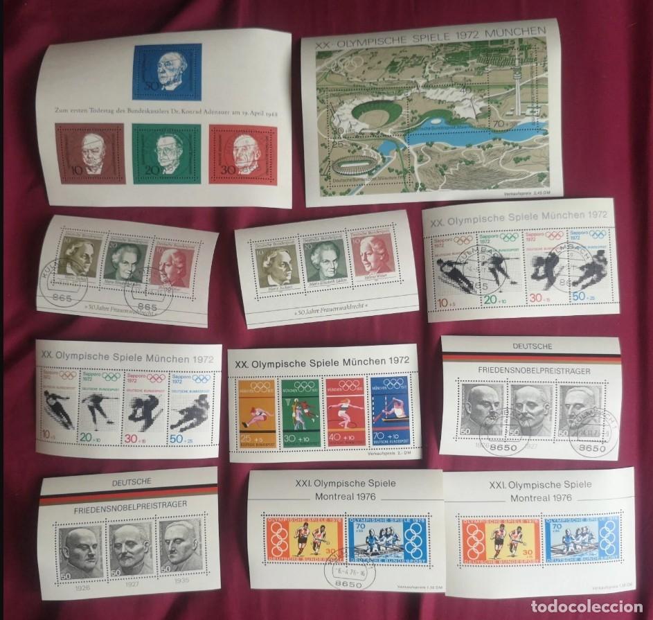 Francobolli: ALEMANIA COLECCION DE 11 HOJAS BLOQUE DIVERSOS A&Ntilde;OS, NUEVAS Y CON MATASELLO