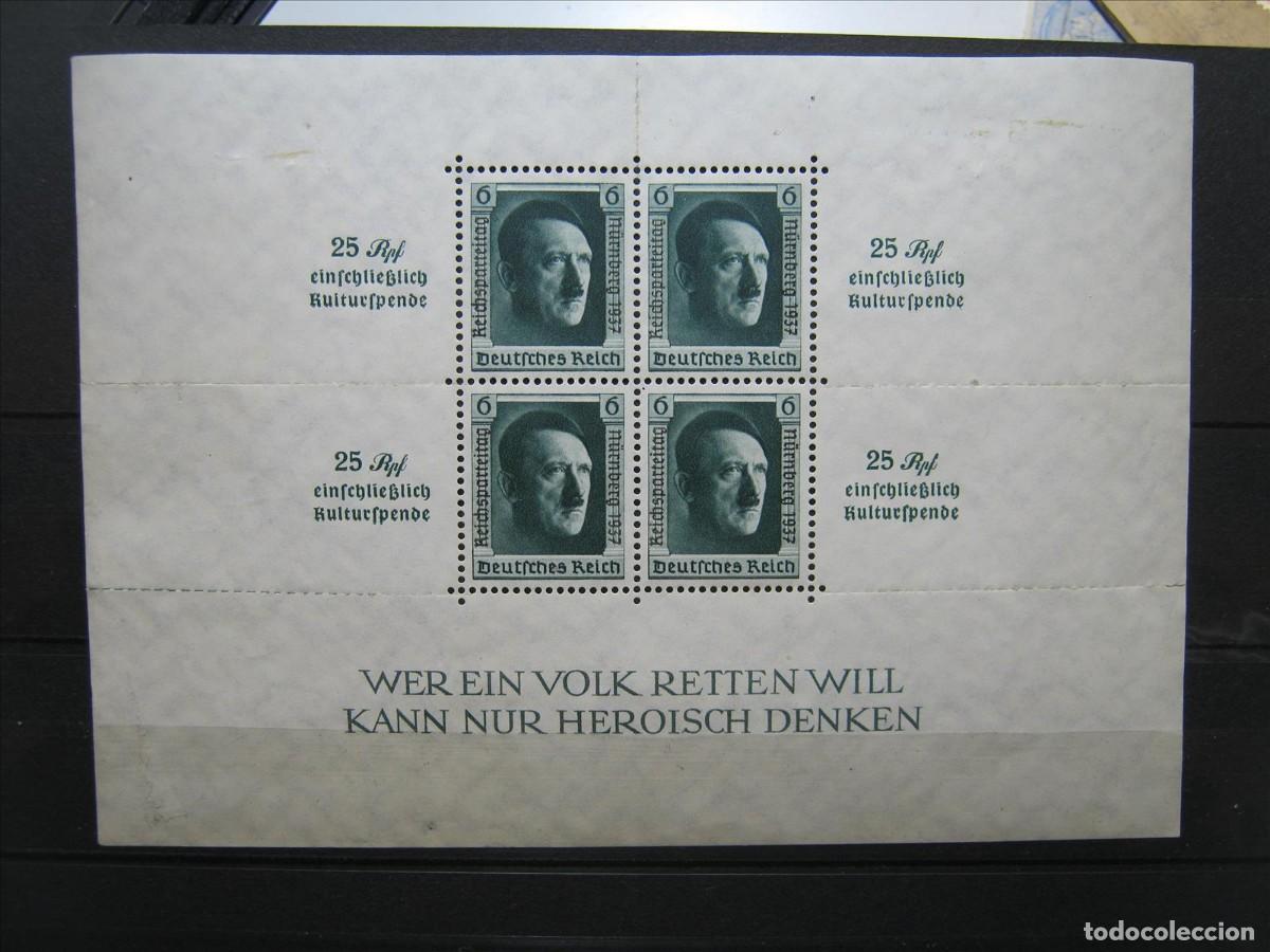 Stamps: ALEMANIA IMPERIO REICH 1937 HOJA BLOQUE YVERT HB 11 MH* LUJO LEER.
