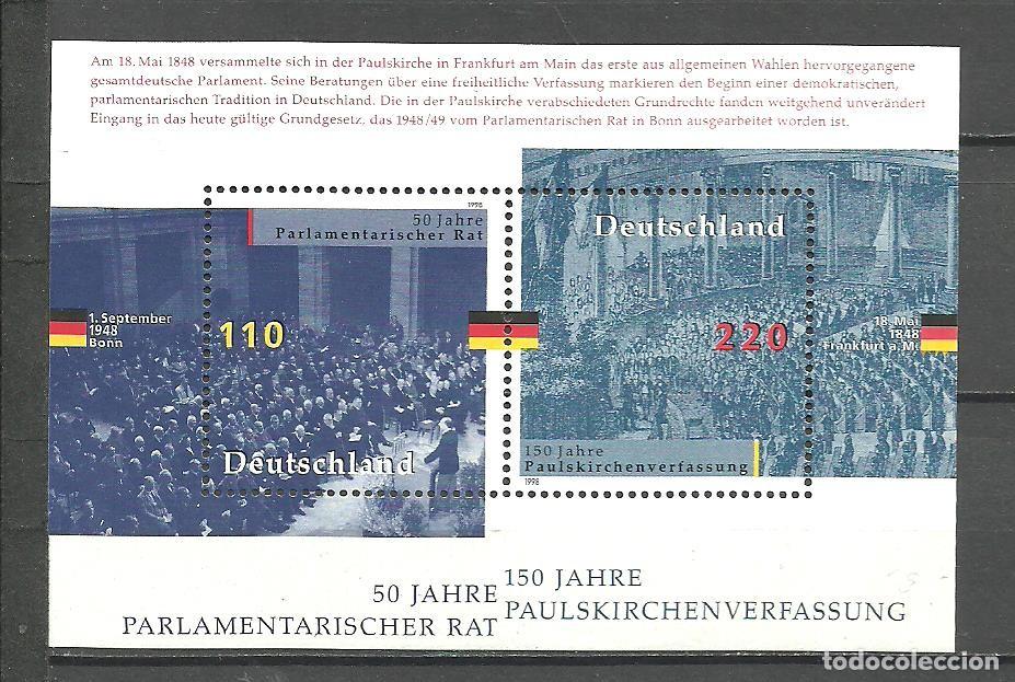 Sellos: ALEMANIA FEDERAL 1998 - MICHEL NRO. 43 BLOCK - NUEVO