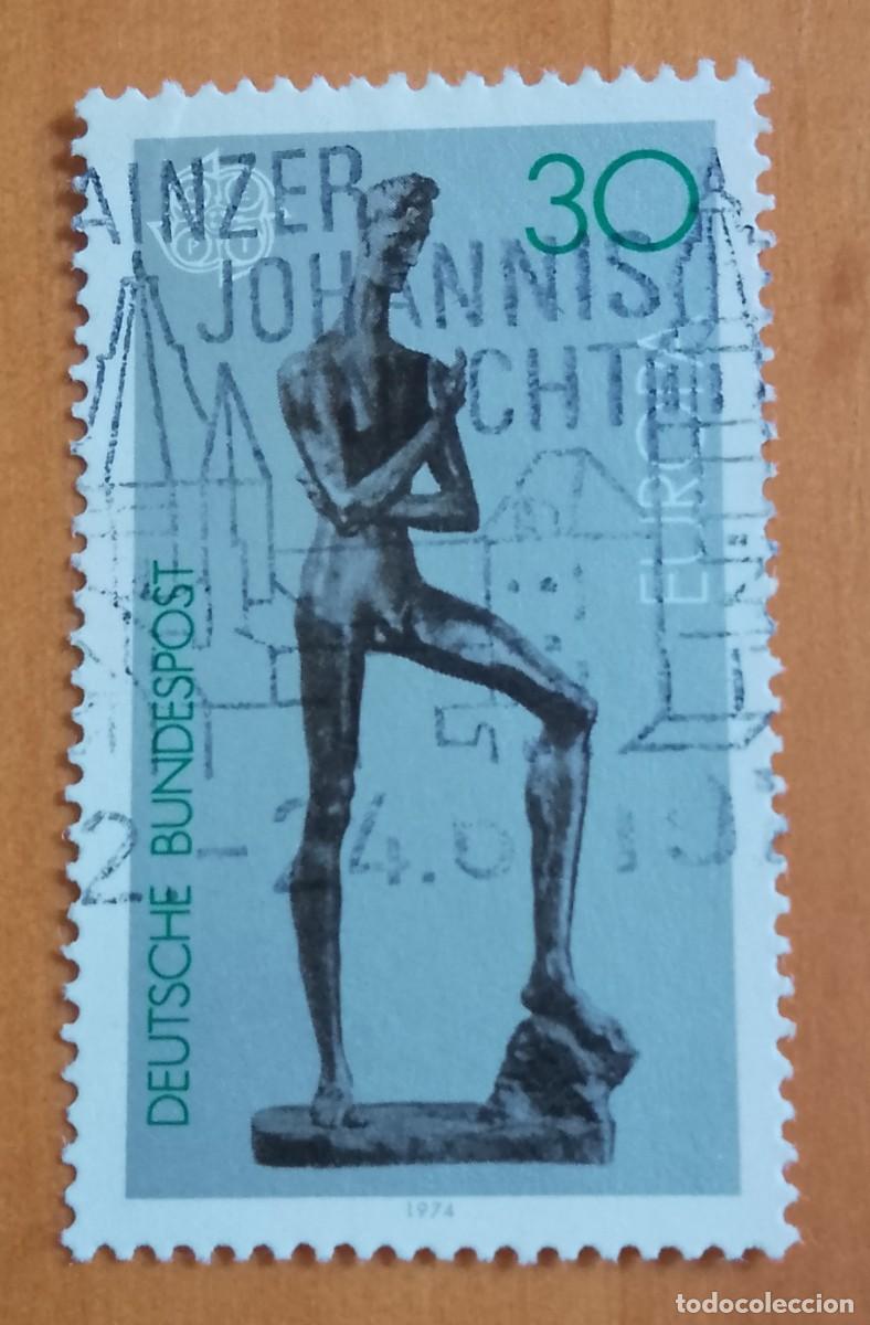 Sellos: ALEMANIA - V/F 30 - A&Ntilde;O 1974 - EUROPA, CEPT - ASCENSI&Oacute;N DE UN HOMBRE JOVEN - YV653, MI 804