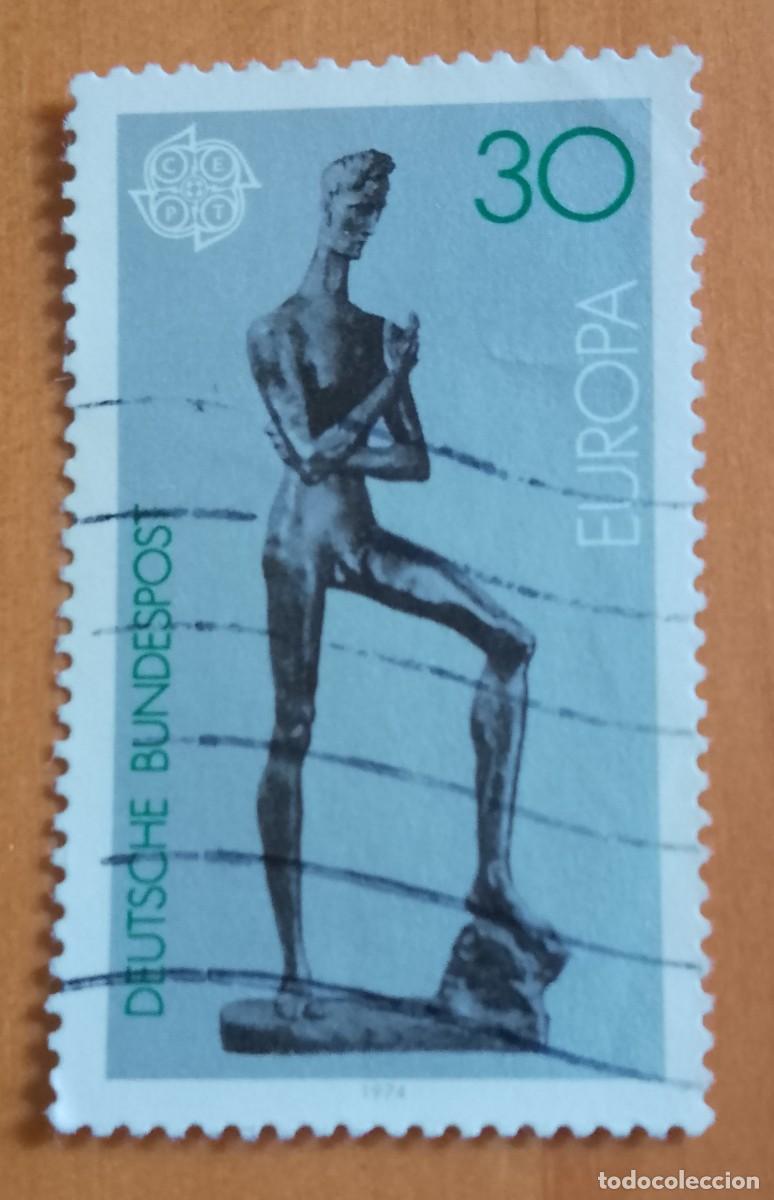 Sellos: ALEMANIA - V/F 30 - A&Ntilde;O 1974 - EUROPA, CEPT - ASCENSI&Oacute;N DE UN HOMBRE JOVEN - YV653, MI 804
