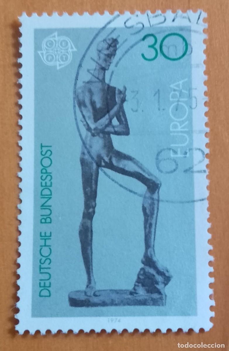 Sellos: ALEMANIA - V/F 30 - A&Ntilde;O 1974 - EUROPA, CEPT - ASCENSI&Oacute;N DE UN HOMBRE JOVEN - YV653, MI 804