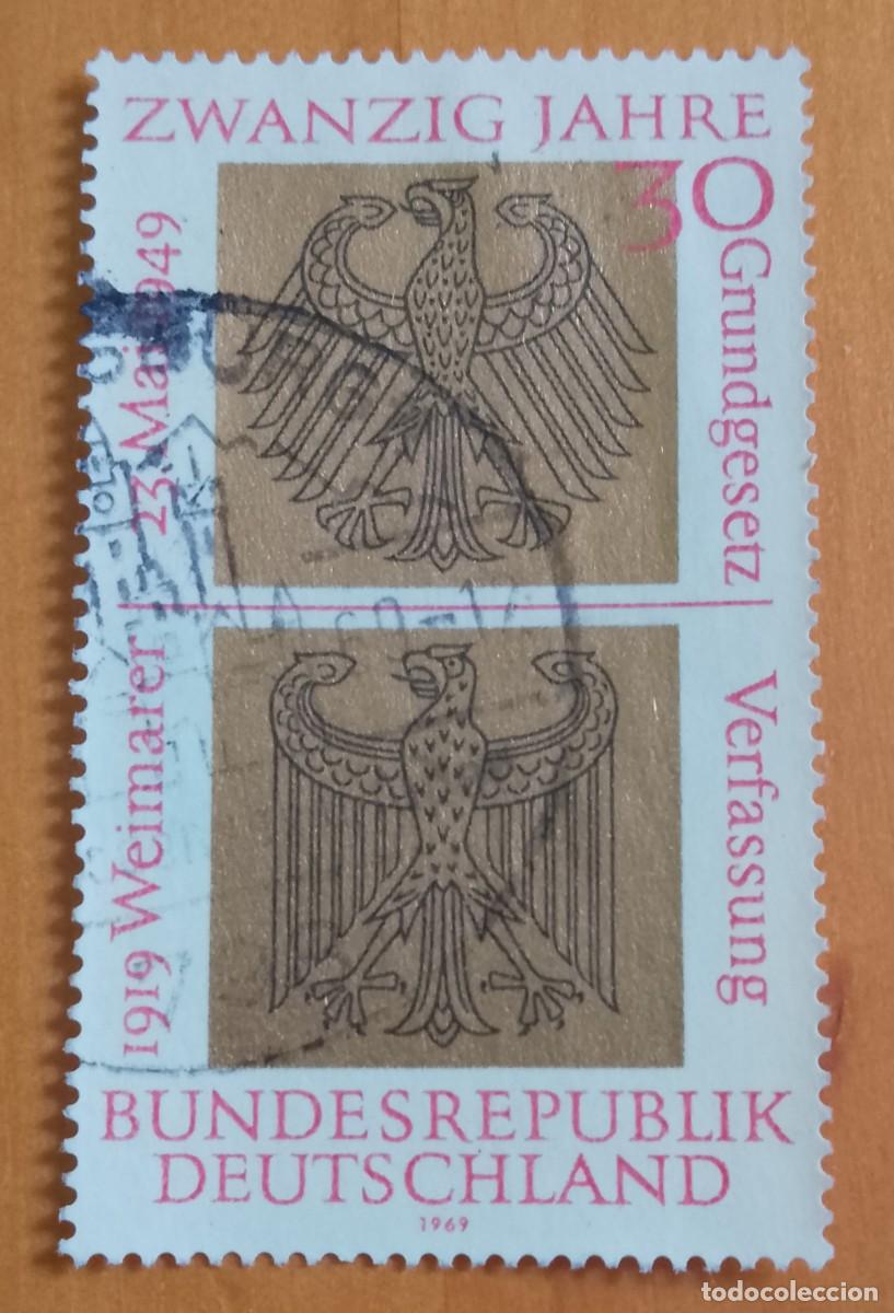 Sellos: ALEMANIA - V/F 30 - A&Ntilde;O 1969 - 1919.1949 LEY FUNDAMENTAL PARA LA REP&Uacute;BLICA FEDERAL ALEMANA