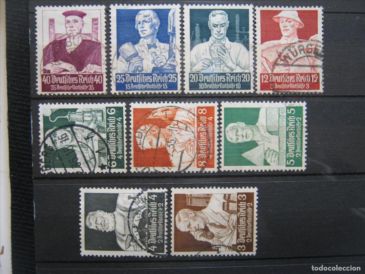 Francobolli: ALEMANIA IMPERIO REICH 1934 SERIE YVERT 513/521 USADOS PERFECTOS.