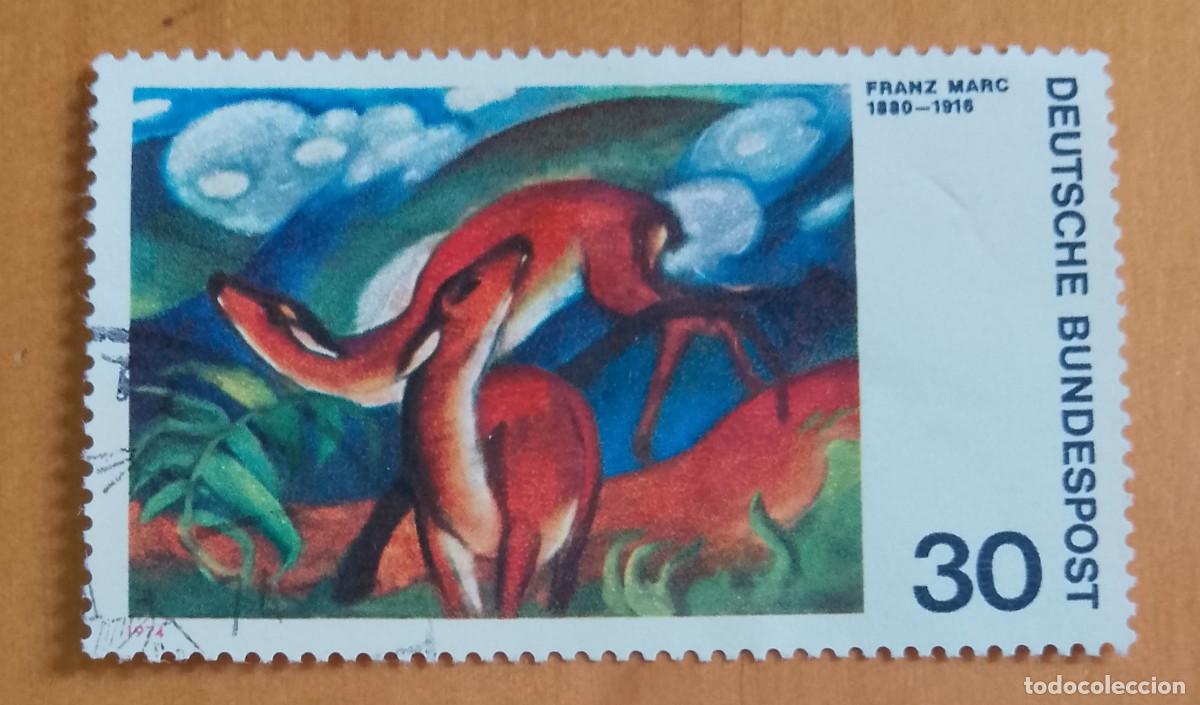 Sellos: ALEMANIA - V/F 30 - A&Ntilde;O 1974 - ARTE, PINTURA: FRANZ MARC 1880.1916 - YV 647